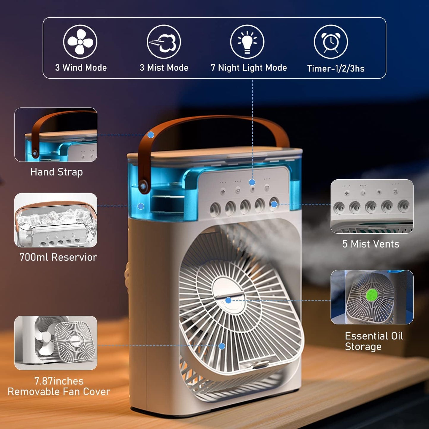 USB Air Cooler Fan | Portable Electric Fan
